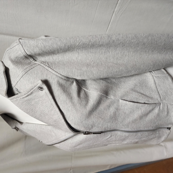 H By Halston Women's Gray Moto Zip-Up Jacket - Picture 4 of 13